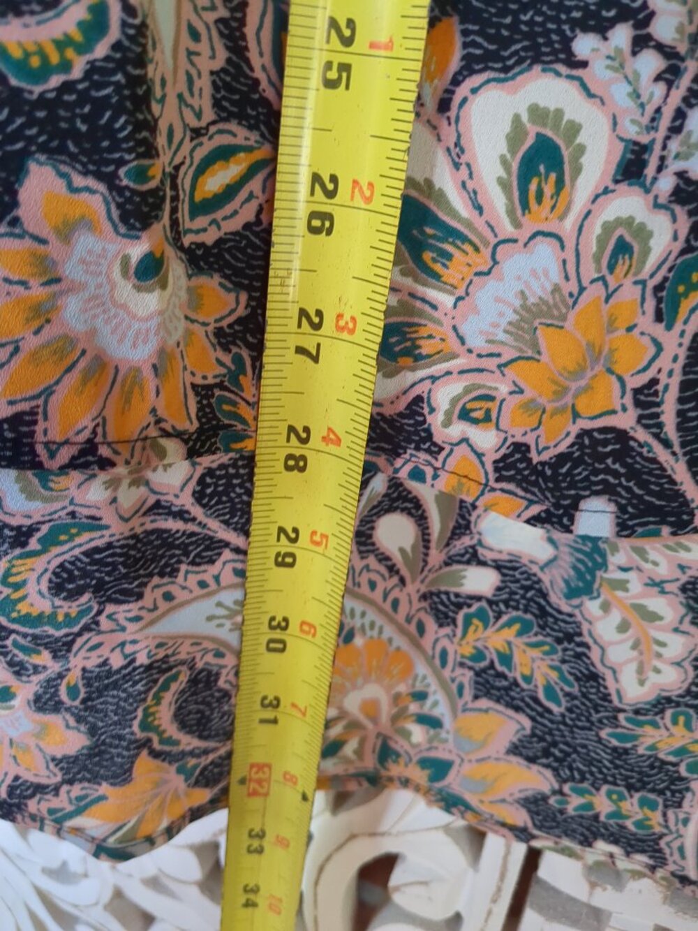 L Long Sleeve Multi Color Design Mid Button Up Tunic - Picture 11 of 16